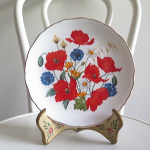 Royal Albert Cornfield Poppies by Jo Hague, Plate No. 3505 Limited Edition, Decorative Plate, Vintage Plate Mid Century Collectible @355-38