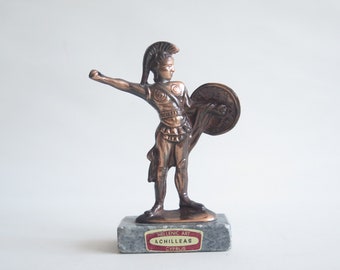 Koperen standbeeld van Achilles uit de oudheid Griekse mythologie sculptuur van Hellenic Art Cyprus, Achilleas Souvenir Library Décor @355-46