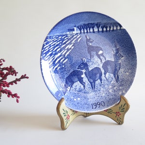 Gustavsberg Swedish Vintage Christmas plate Year 1990, Rorstrand Plate by Paul Hoff, Mid Century Collectible @343-30