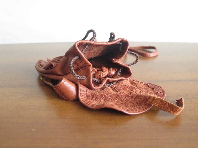 Vintage Brown Backpack Small Rucksack Genuine Leather Shoulder Bag @316-54