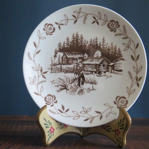Gustavsberg Plate 1978 by Bror Eric Berquist Bjuraker Porcelain Collectible Plate Swedish Vintage, Signature on the back @335-19