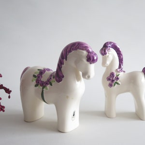 Vintage Ceramic Horse Figurine Rosa Ljung DECO Hälsingborg Swedish Vintage Scandinavian Keramik Figurine @345-26