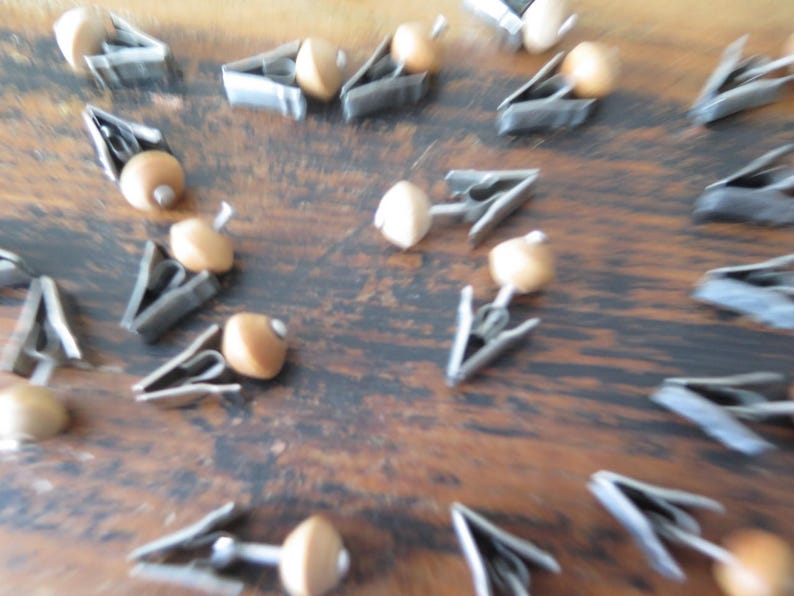 Swedish Curtain Clips Scandinavian @222 Vintage Curtain Pegs Set of 20 Metal Wood