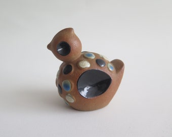 Gustavsberg keramisch vogelbeeldje 'Ringo', aardewerk, design Britt-Louise Sundell Zweedse vintage jaren 60 halverwege de eeuw verzamelobject @364-21
