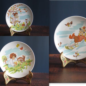 Vintage German Collectible Plate JLMenau Henneberg Illustrated Wall Hanging Decorative Plate, Kids Plate @335-46