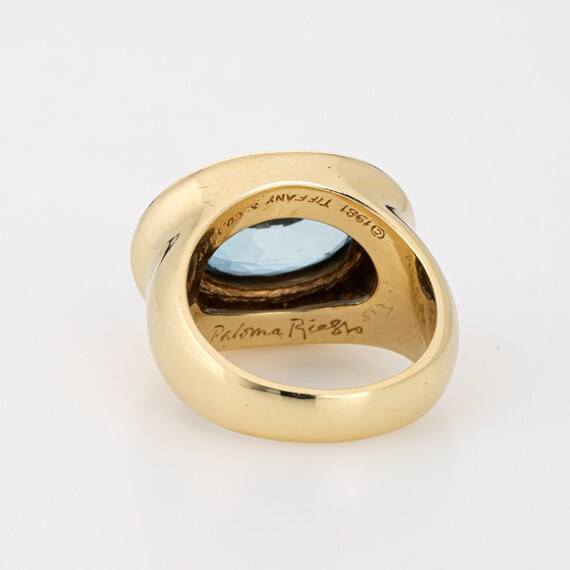 1981 Tiffany & Co Aquamarine Ring Paloma Picasso … - image 5