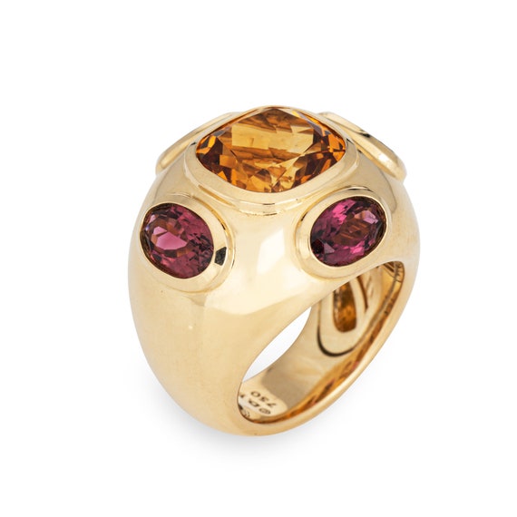 David Yurman Renaissance Ring 18k Gold Citrine Rh… - image 2