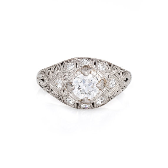 Antique Edwardian 0.55ct Diamond Engagement Ring … - image 1