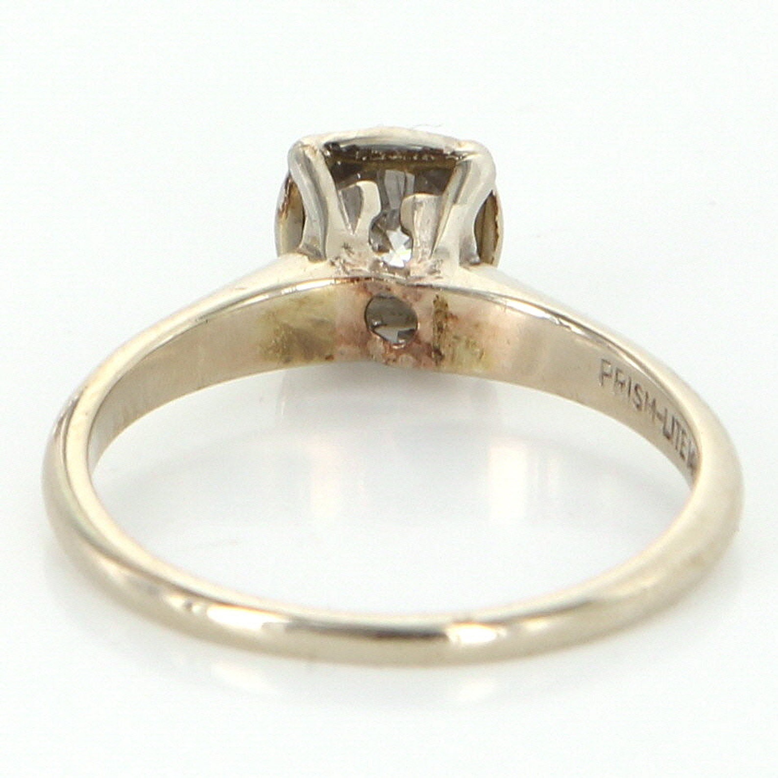 Vintage 14 Karat White Gold Diamond Engagement Right Hand Ring - Etsy