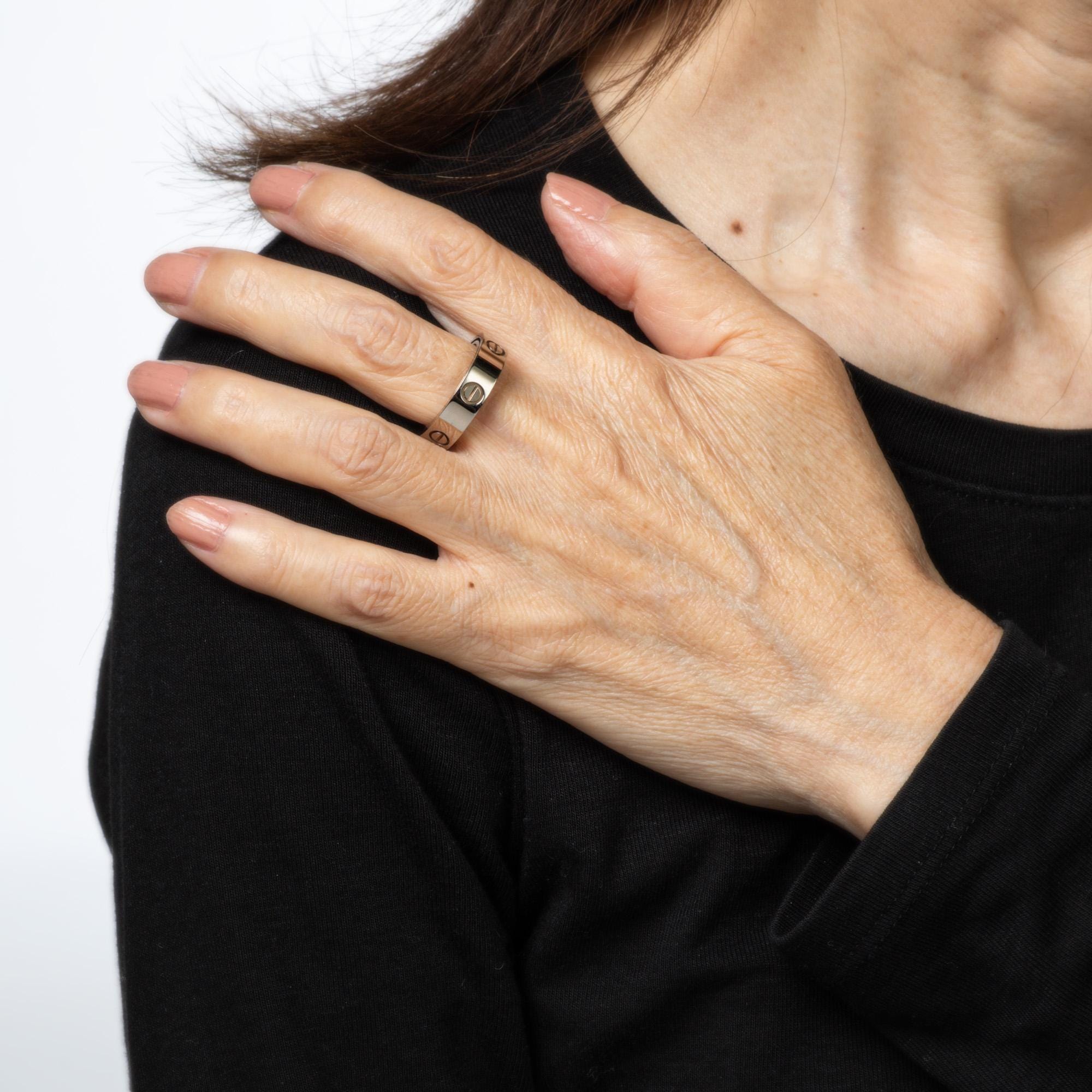 カルティエ シークレット ラブ リング サイズ 53 6 1/4 18K ホワイト