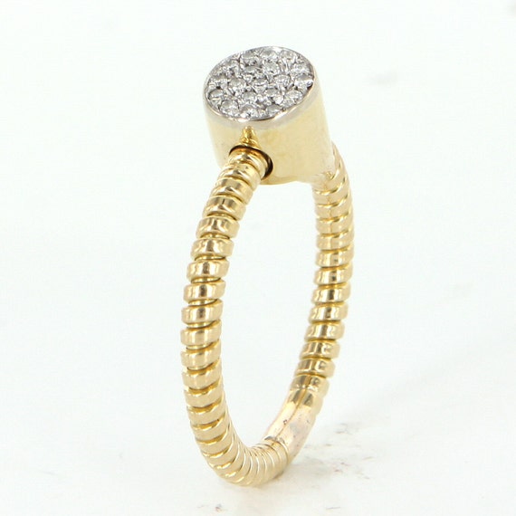 Retro Pave Diamond Vintage Cocktail Ring 14 Karat… - image 4