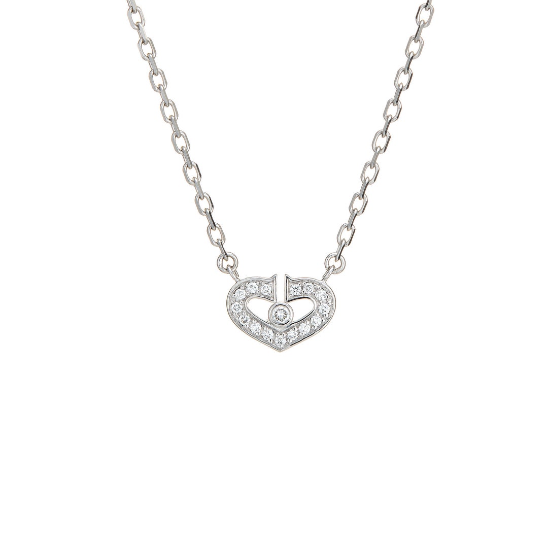 Cartier white gold necklace deals