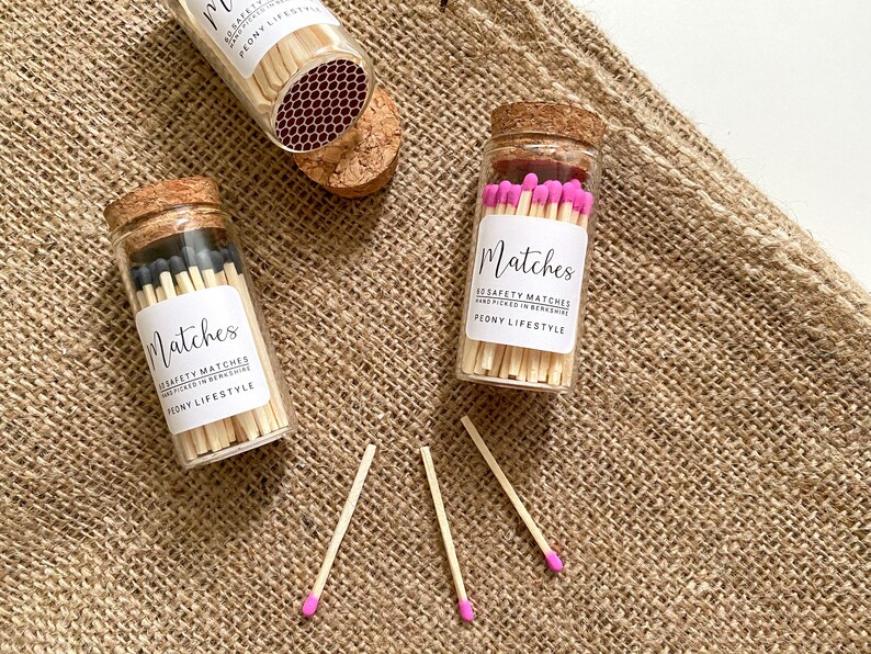 Luxury Matches in a Jar Safety Matches Matches in Glass Etsy