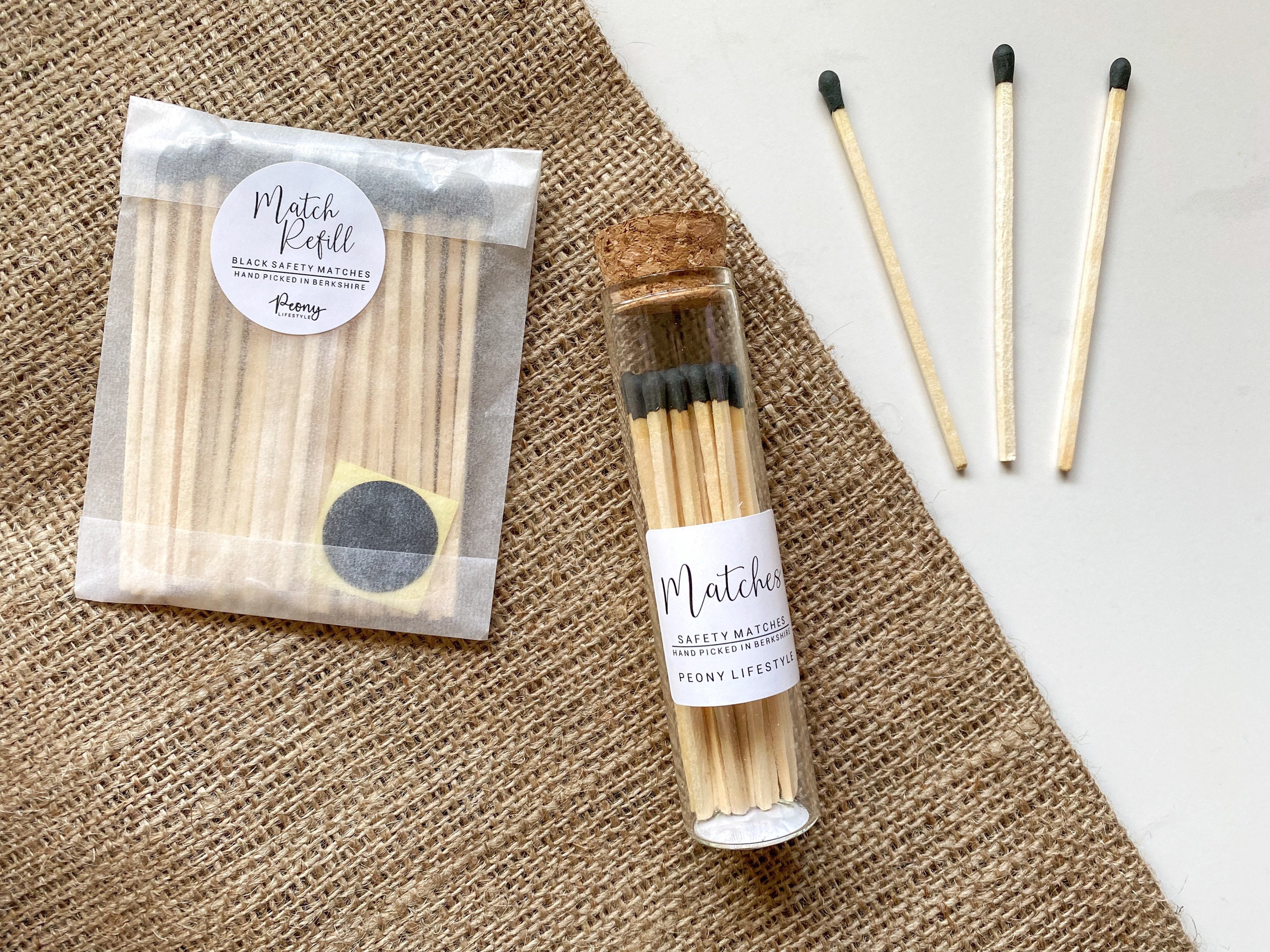 Luxury Large Matches in a Jar Refill Safety Matches Jar of Etsy