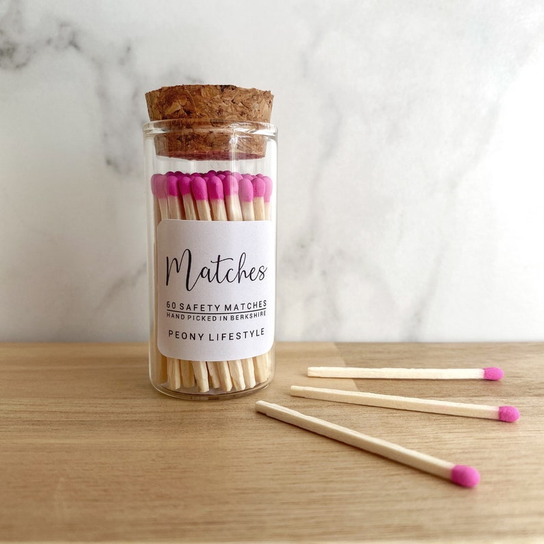 Luxury Matches in a Jar Safety Matches Matches in Glass Etsy