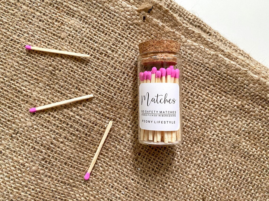 Luxury Matches in a Jar Safety Matches Matches in Glass Etsy