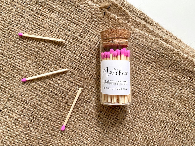 Luxury Matches in a Jar Safety Matches Matches in Glass Etsy