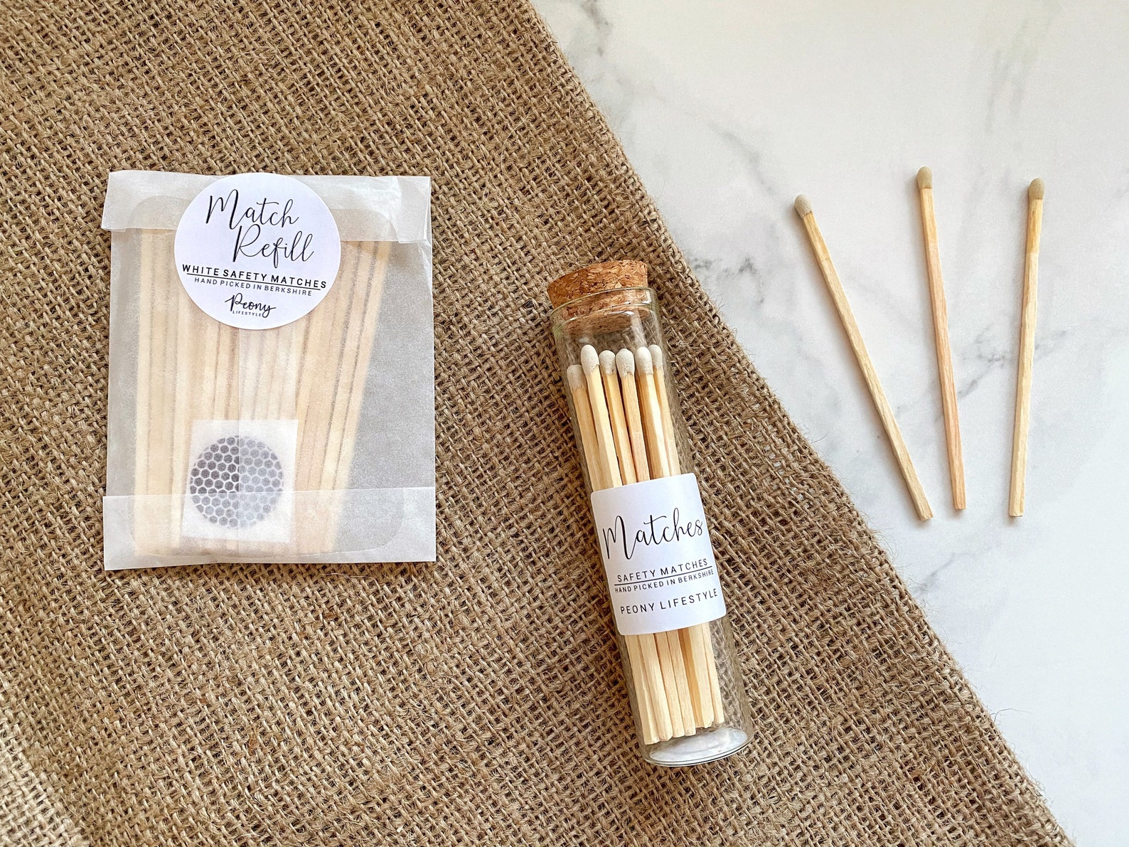 Luxury Large Matches in a Jar Refill Safety Matches Jar of Etsy