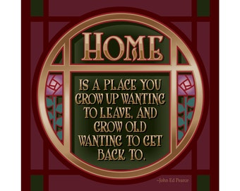 Arts and Crafts Mission Style Unframed Print. Home, House, subject. Great for Arts and Crafts, Mission style and Craftsman homes.