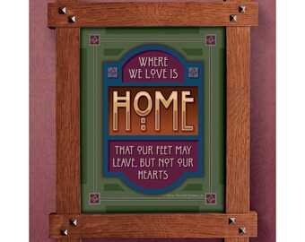 Arts and Crafts Framed Print. Home subject.  Great for Arts and Crafts, Mission style and Craftsman homes.