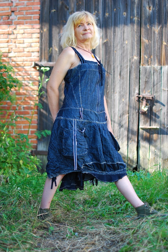 baggy denim dress