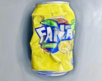 Fanta Lemon - Original Oil Painting
