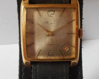 Swiss Square case vintage mechanical mens watch