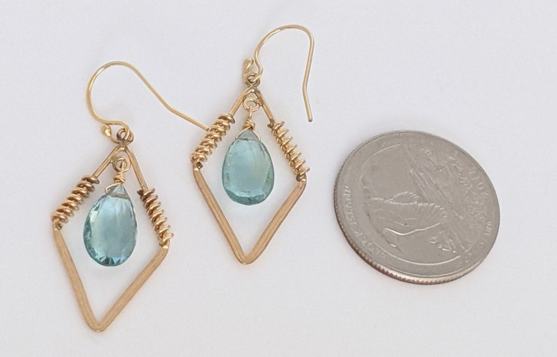Gold-Filled and AAA Fluorite Earrings