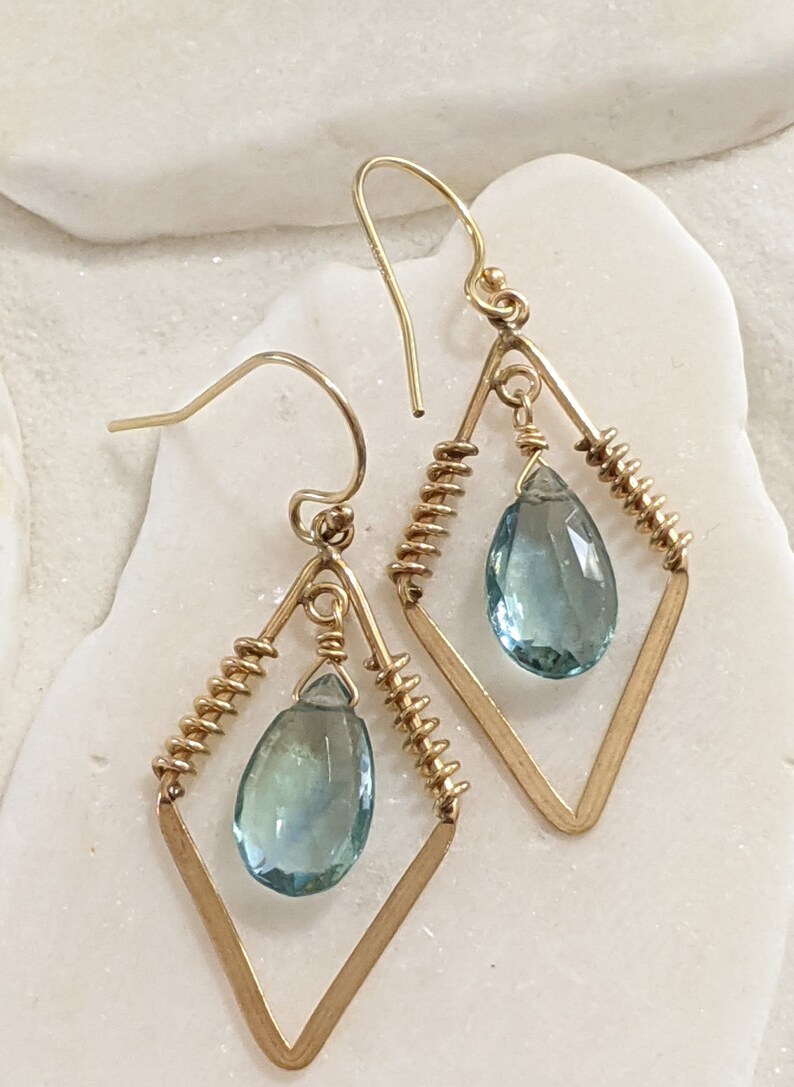 Gold-Filled and AAA Fluorite Earrings