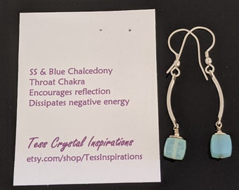 Sterling Silver and Chalcedony Earrings
