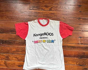 Camiseta vintage XL de los 80 con estrellas de cine Fleetwood Mac Bonnie Raitt Kangaroos Rock and Run