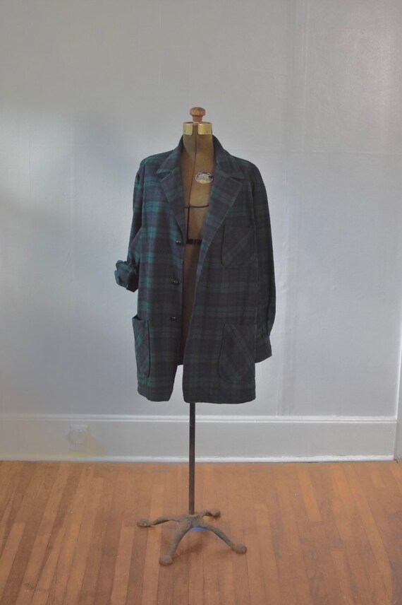 Plaid Tartan Oversized 60s 70s 80s Vintage Pendlet