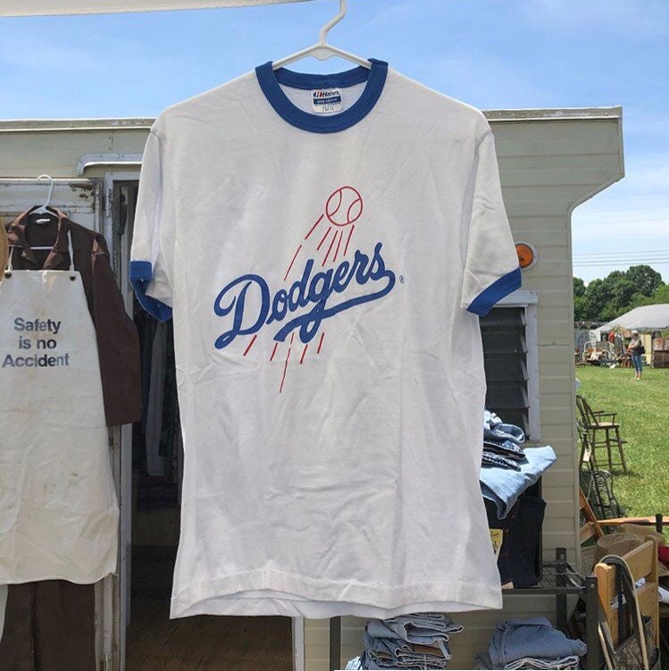 Large Vintage 80s 90s Dodgers Ringer T-shirt