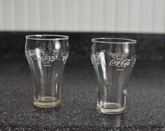 Set de 2 Coca Cola Vintage World Language Glasses 70's