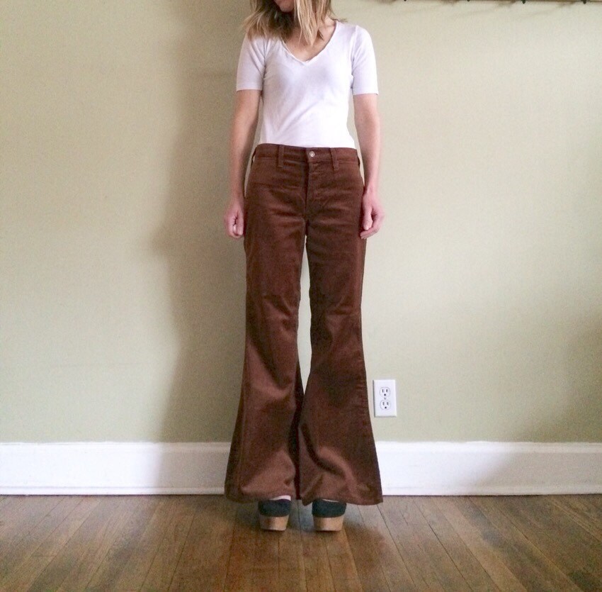 velour bell bottom pants