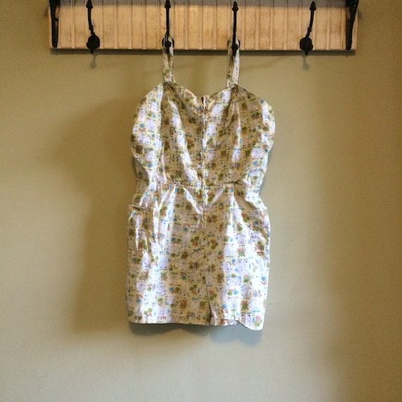 Volup 40's Floral Front Zip Playsuit Romper Plus P