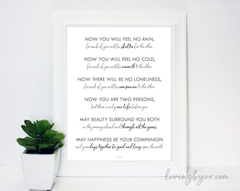 Printable Apache Blessing Poster, 8x10, 11x14, Instant Download, Indian Wedding Blessing, Apache Wedding Prayer, Cherokee Wedding Blessing