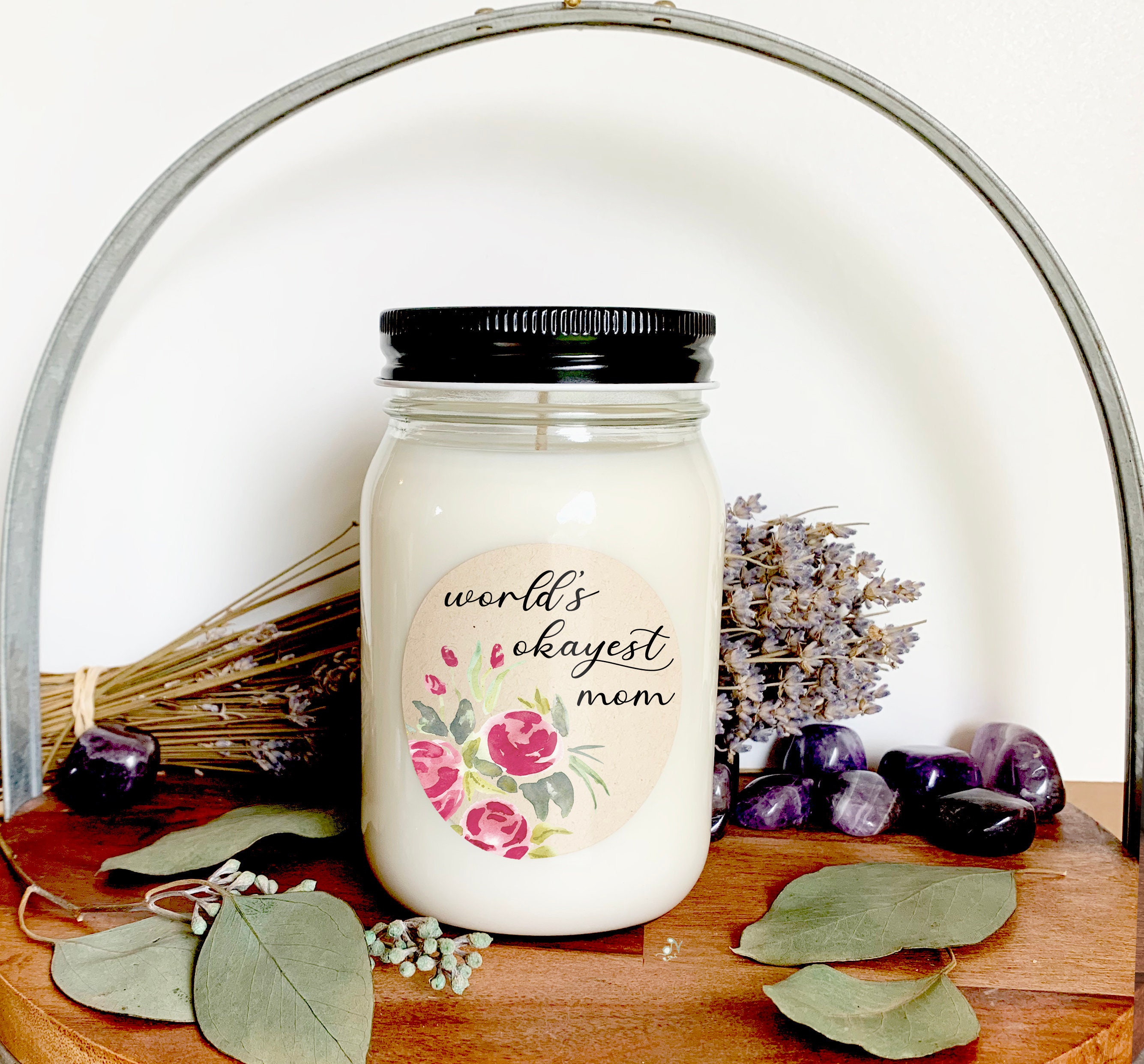 Funny Mother's Day Candle World's Okayest Mom Soy Etsy