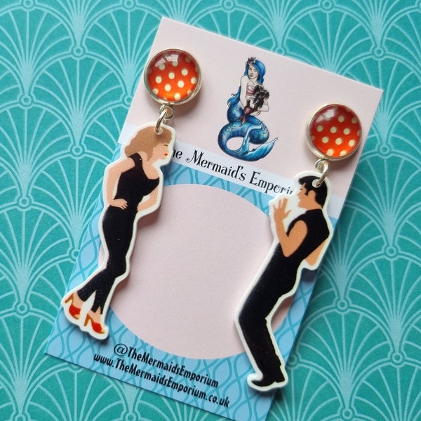 Grease Sandy & Danny Dancing Stud Earrings - Variations Available