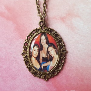 Charmed Inspired Cameo Necklace / Piper Phoebe Prue Paige Halliwell P3- Silver Option Available