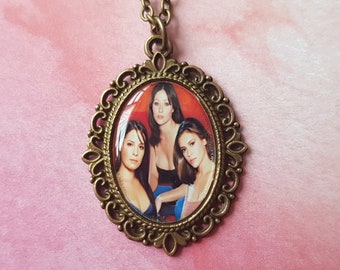 Charmed Inspired Cameo Necklace / Piper Phoebe Prue Paige Halliwell P3- Silver Option Available