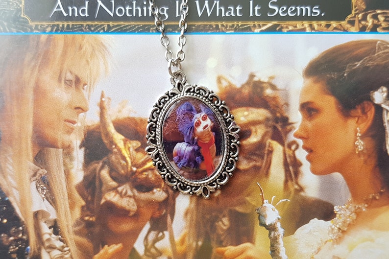 Labyrinth Inspired Cameo Necklace / Goblin King / Worm / Jim Henson / Ludo / Sir Didymus / Ello Silver Option Available Worm