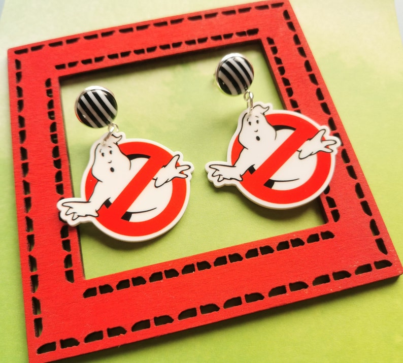 Ghostbuster Stud Earrings Variations Available image 1