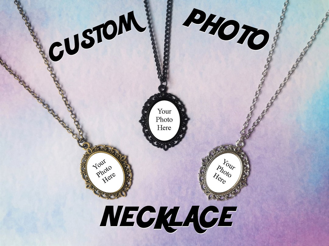 Custom Cameo Necklace Personalized Pendant Wedding Family