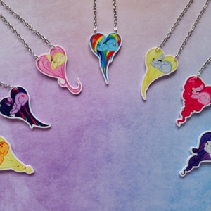 Pony Heart Acrylic Necklaces