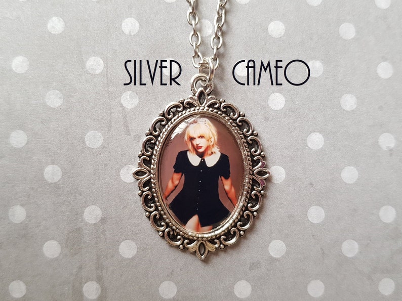 Courtney Love Inspired Cameo Necklaces Silver Option Available Silver Tone