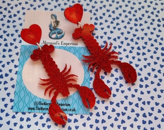 Large Lobster Stud Earrings - Variations Available