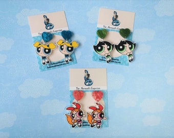 Powerpuff Girls Stud Earrings - Variations Available