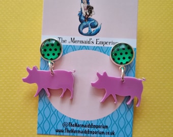 Pig Stud Earrings - Variations Available