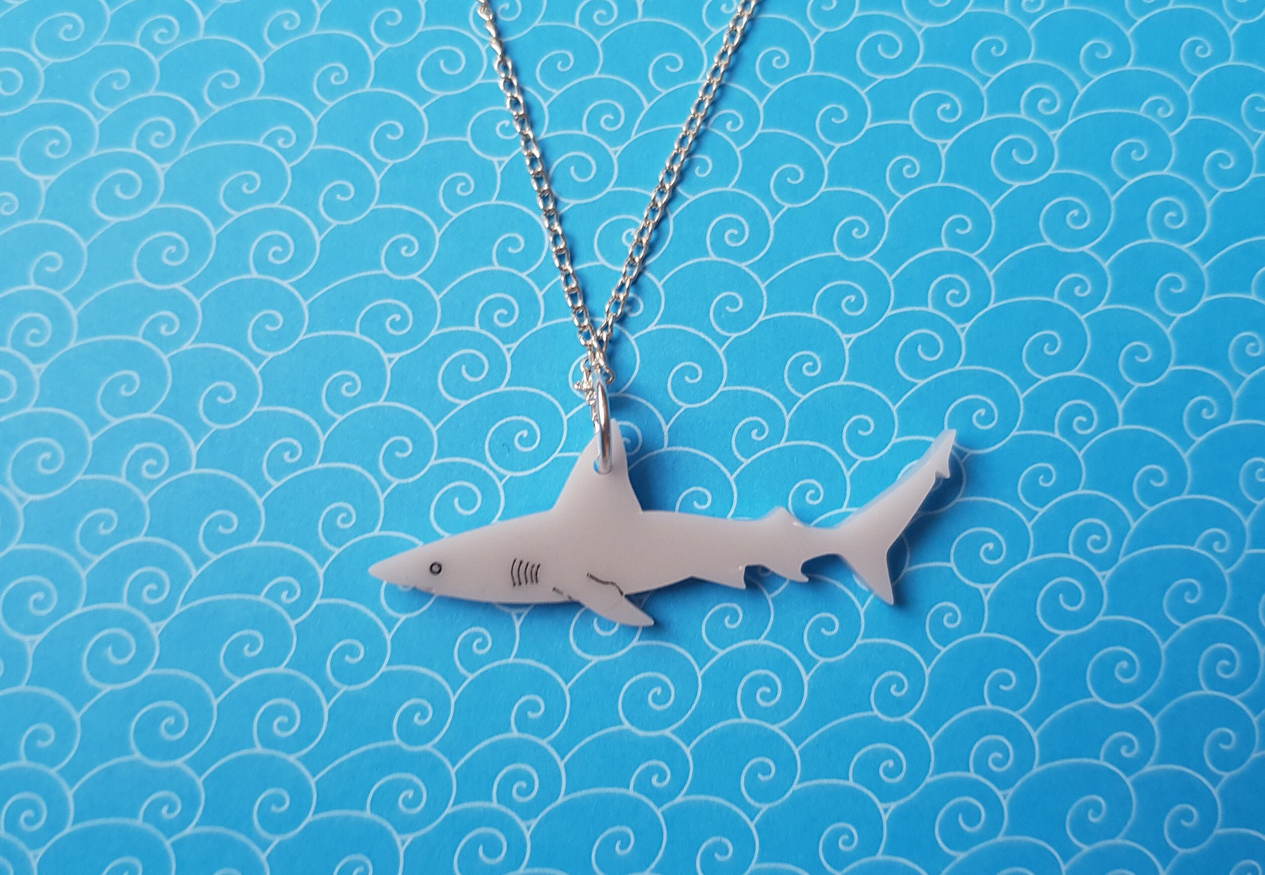 Small Shark Necklace Sea / Jaws / Great White / Marine / - Etsy UK